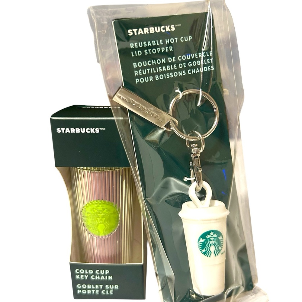 Starbucks Mini Keychain + Starbucks Lid Topper